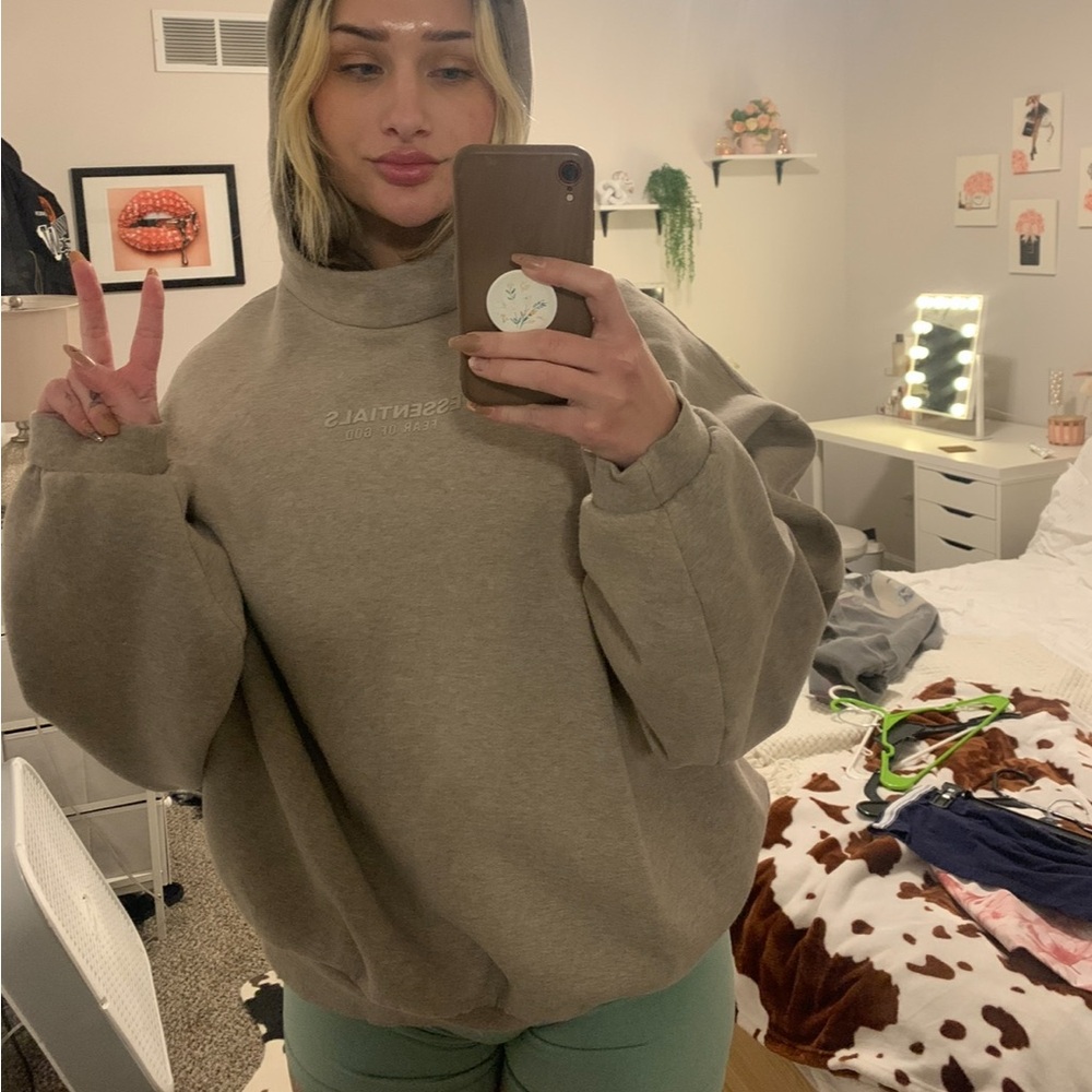 Fear of God Essentials Gray Hoodie
